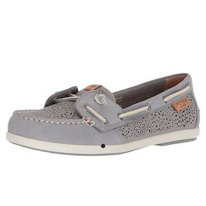 Sperry Coil Ivy Perfect Leather Grey Boat Shoe Size 8.5 M